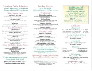 Candicci's Restaurant Catering Menu