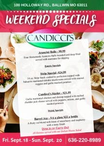 Candicci's Restaurant Weekend Specials